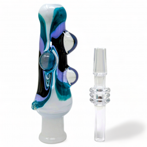 3.5" Sketchow Glass Art Nector Collector W/ Quartz Tip - [D1413]